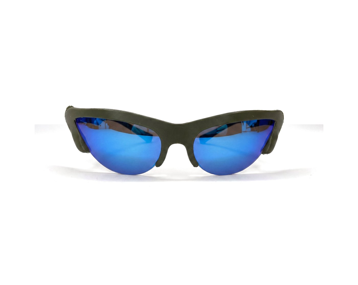 SUNSKRS Eclipse Military Green Blue Mirror - front
