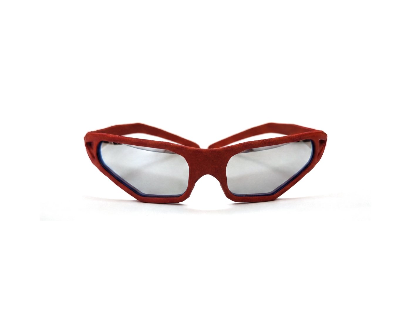 SUNSKRS Comet Red Brick Silver Mirror - front
